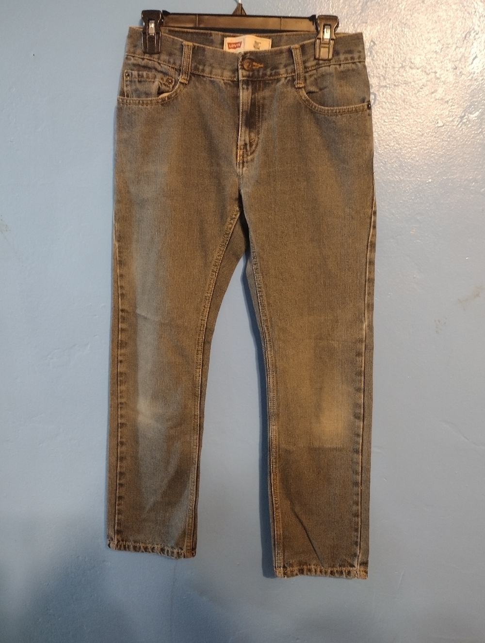 Levi's Boy's Faded Gray Slim-Straight Jeans Size 16